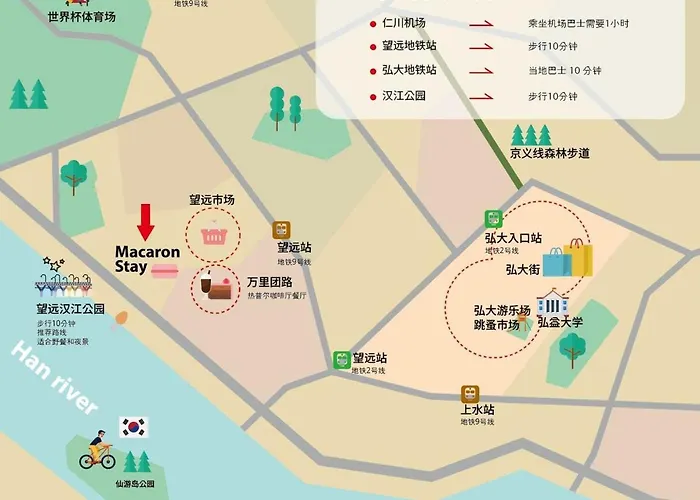 Apartamento Macaron Up To 6 People Mangwon Market Hongdae Hanriver Concert 2r3b 2f Kpop Seúl